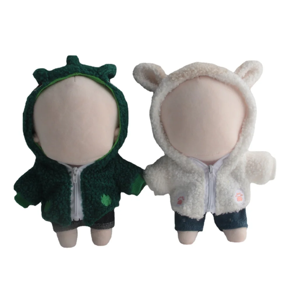 

20cm Doll Clothes Mini Animal Hoodies Jeans Canvas Shoes Messenger Bag for 14inch Toy Figure Doll Changing Dressing Game Gift