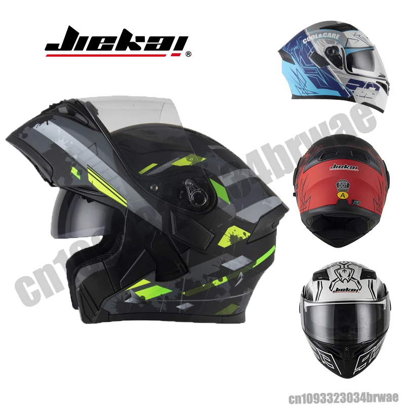 

Modular Motorcycle Helmet Flip Full Face Racing Helmet Cascos Para Moto Double Lens Capacete DOT Motorbike Flip Helmet