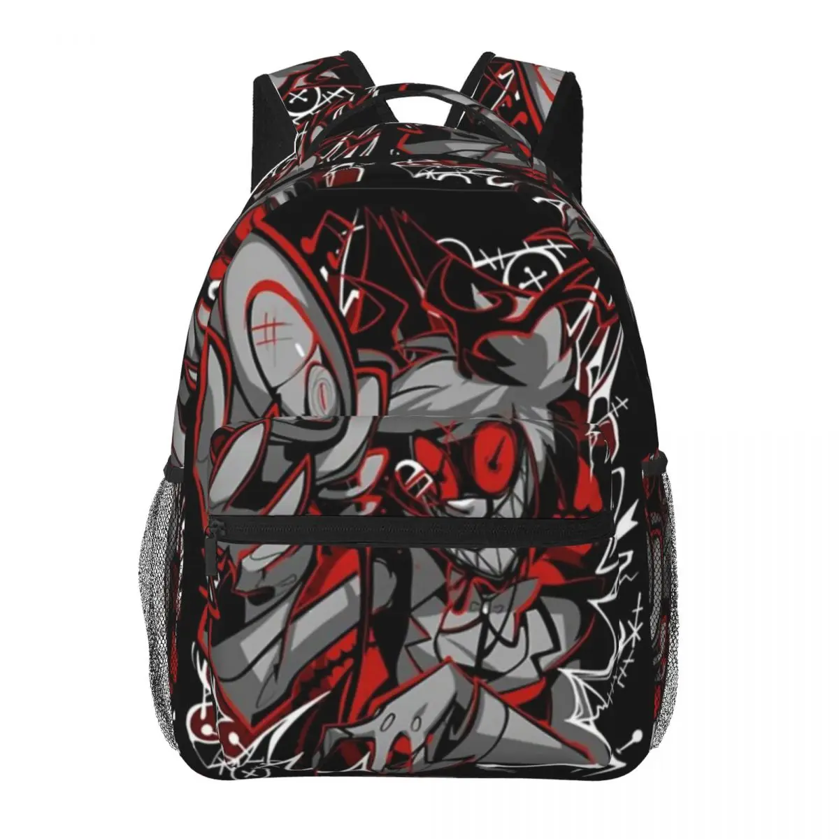 Radio Demon Design - Hazbin-Hotel For Girls Boys Large Capacity Student Backpack Lightweight waterproof Backpack 17in