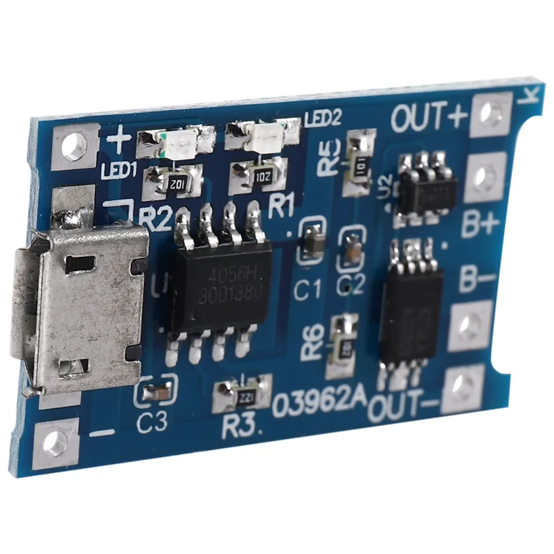 6PCS For TP4056 Charging Module With Battery Protection 18650 BMS 5V Micro-USB 1A Charge Board For 18650