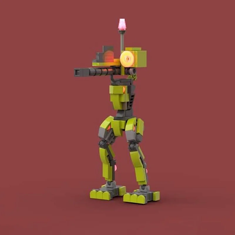 134 peças MOC Gear Acessórios para Videogames Sentry ULTRAKILL Blocos de Montar de Construção de Modelos, Brinquedo, Presentes de Natal, Tijolo de Construção