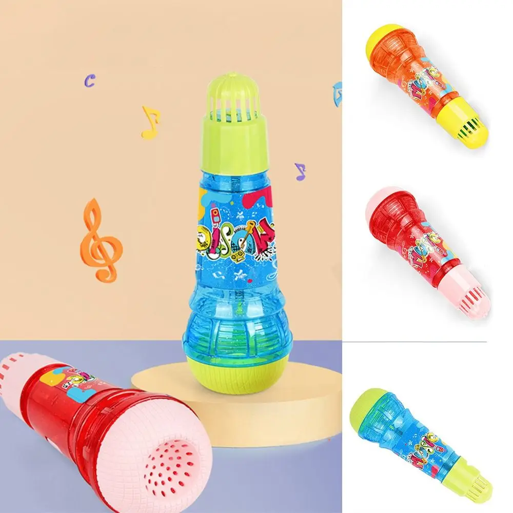 Novedad, micrófono de eco de plástico para niños, juguete de canción de canto Multicolor de gran tamaño, juguete de Karaoke inalámbrico de eco físico, entrenamiento cerebral