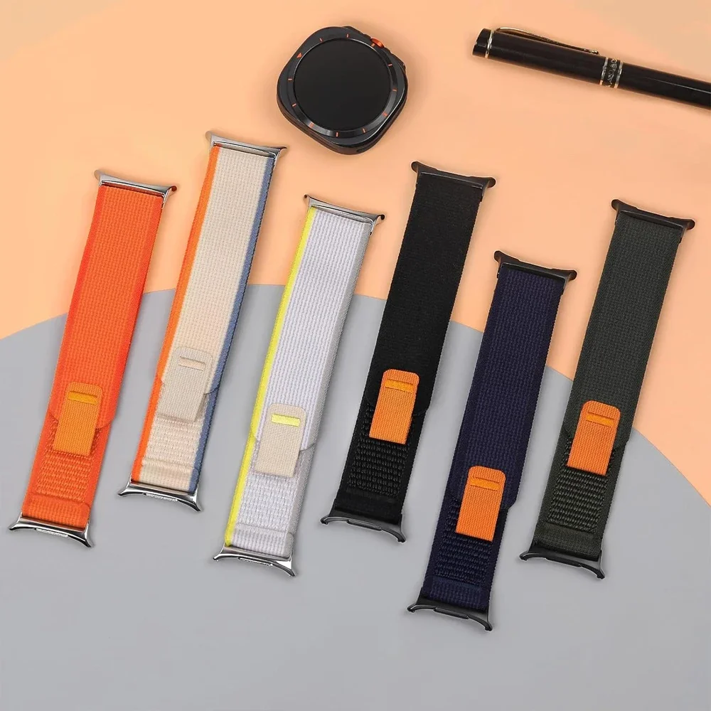 Nylonarmband für Samsung Galaxy Watch Ultra, 47 mm, Zubehör, Trail-Loop-Armband mit Klettverschluss, Samsung 47 mm Armband