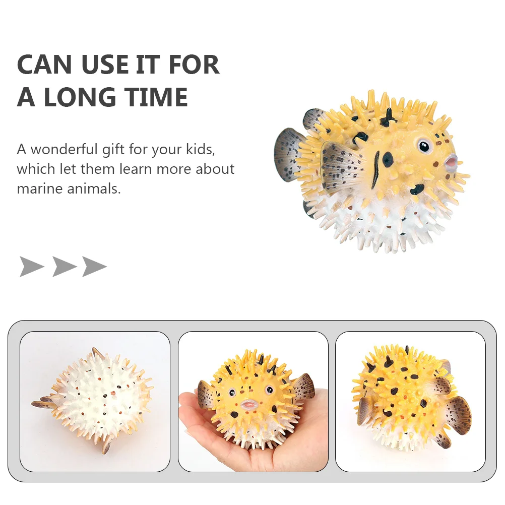 Solid Simulation Puffer Fish Model Child Childrens Toys Ocean Creatures Plastic Tank Adornment