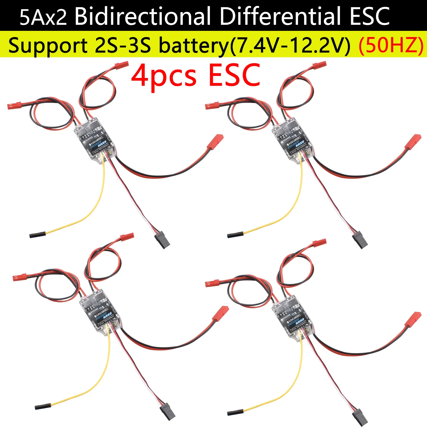 5A/5A PRO/10A/20A/30A/40A/50A/60Ax2 Dual Way Bidirektionale gebürstete ESC-Steuerung für Rc-Modellboot/Tank 180 bis 795 Bürstenmotor