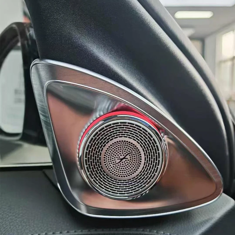 New for  Class W206 LED Light Accessories 4D Rotating Tweeter Speaker 64 Colors Ambient Light for C300 C200 Car