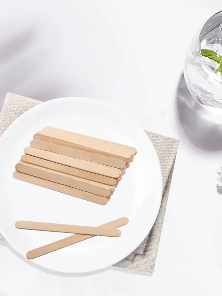 500 pièces femme en bois épilation bâton jetable épilation spatule cire bâtons bois visage sourcils épilation spatule outil de beauté
