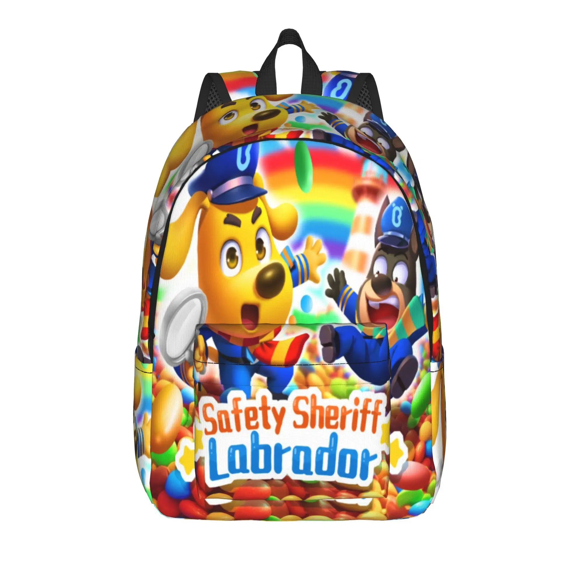 Safety Sheriff Labrador  Backpack for Men Women Fashion Student Business Daypack  Laptop Canvas Bags Outdoor