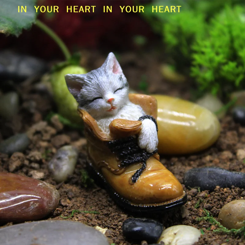 【X】Hairless Cat Animal Model Children Kids gift Miniature  Cat Figurine Doll Toys Home Decor Cat Meditate Figurines