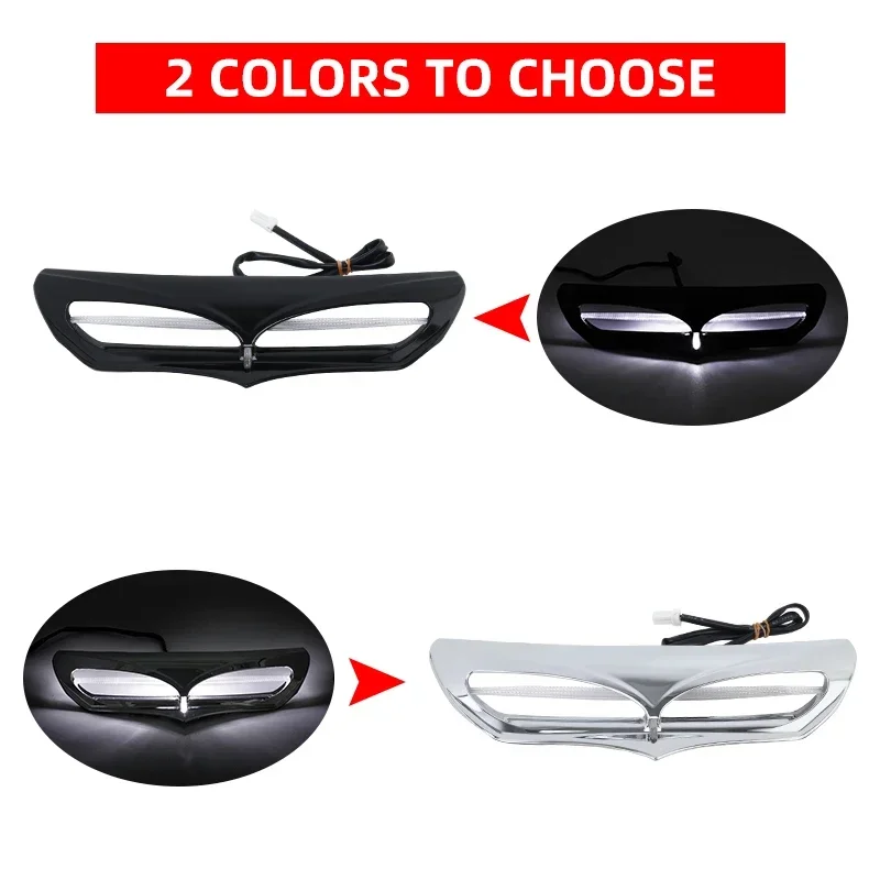 For Harley Touring Electra Street Glide Tri Glide Ultra 2014–2022 Motorcycle LED Light Batwing Fairing Vent Trim Accent Parts