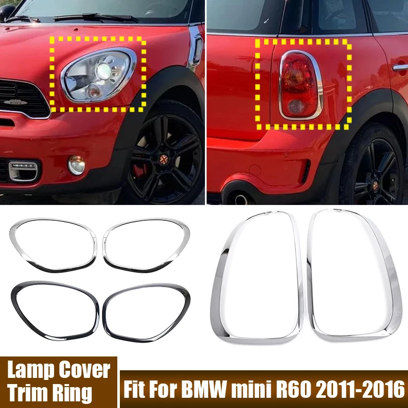 Car Light Cover Trim Ring Headlight Tail Light Frame For BMW Mini R60 2011-2016 51139801573,51139801574, 52109806935,52109806936