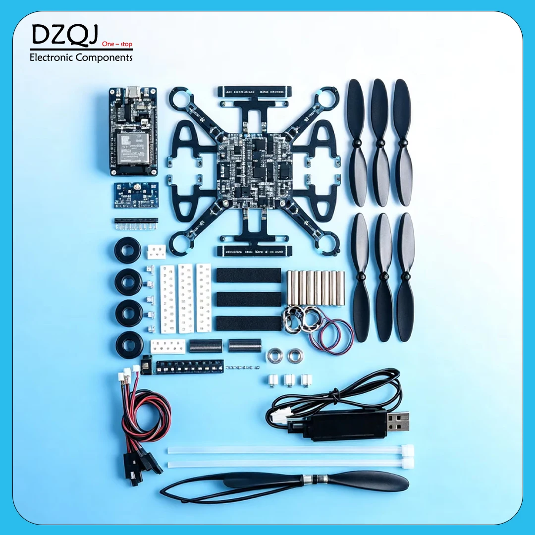 Hackable ESP32 Open‑Source DIY Mini Drone Kit, Programmable Quadcopter Compatible with Arduino & Crazyflie Firmware, No Battery