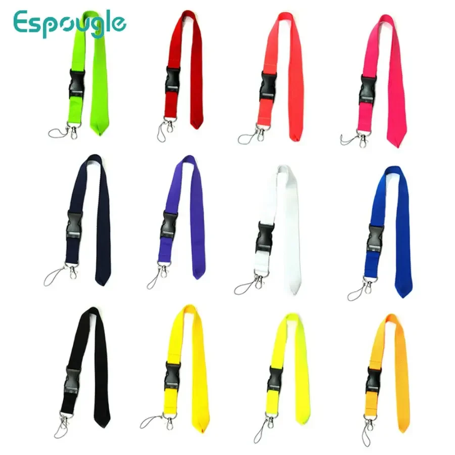 

100pcs Mobile Phone Lanyard Neck Straps For Keys ID Pass Card Name Badge Holder Keychain Plastic Clip Hang Rope