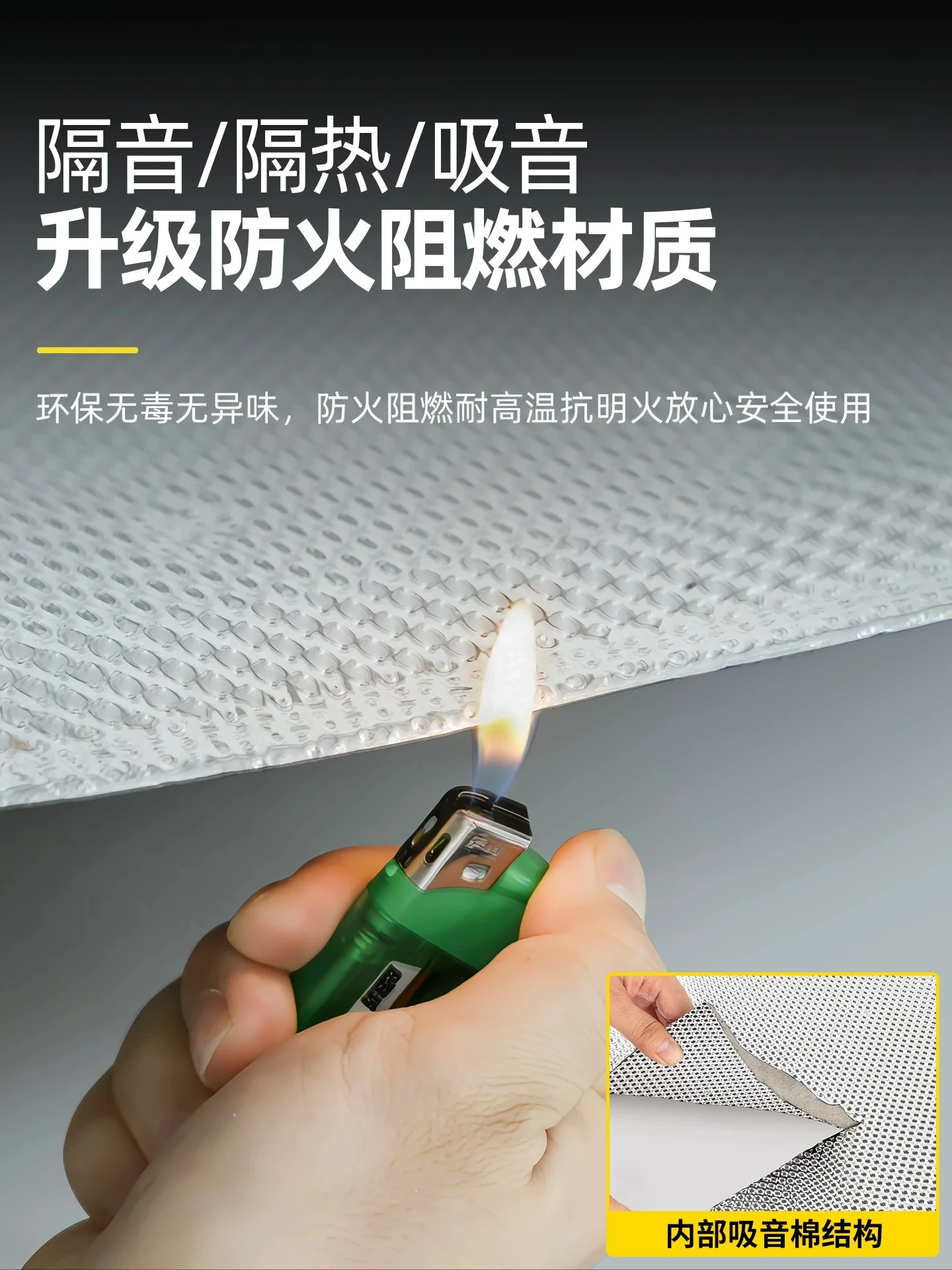 For Toyota Land Cruiser LC250 2025 2026 Engine Hood Soundproof Foam Aluminum Foil Heat Absorption Shock Absorption Accessories