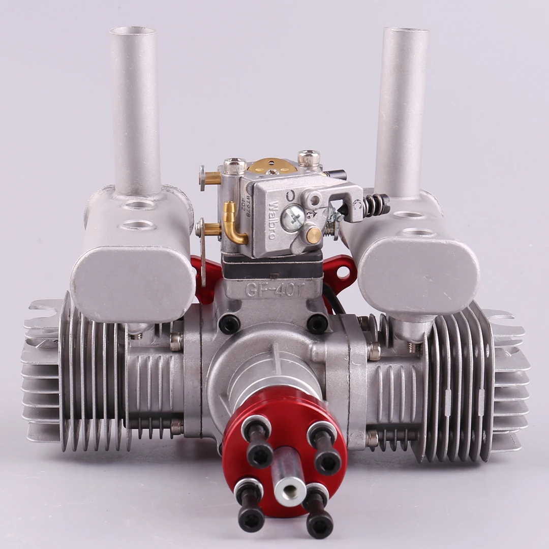 

Двухцилиндровый двигатель RCGF 40cc, 40ccT, двухцилиндровый с глушителем, свеча зажигания для радиоуправляемой модели самолета
