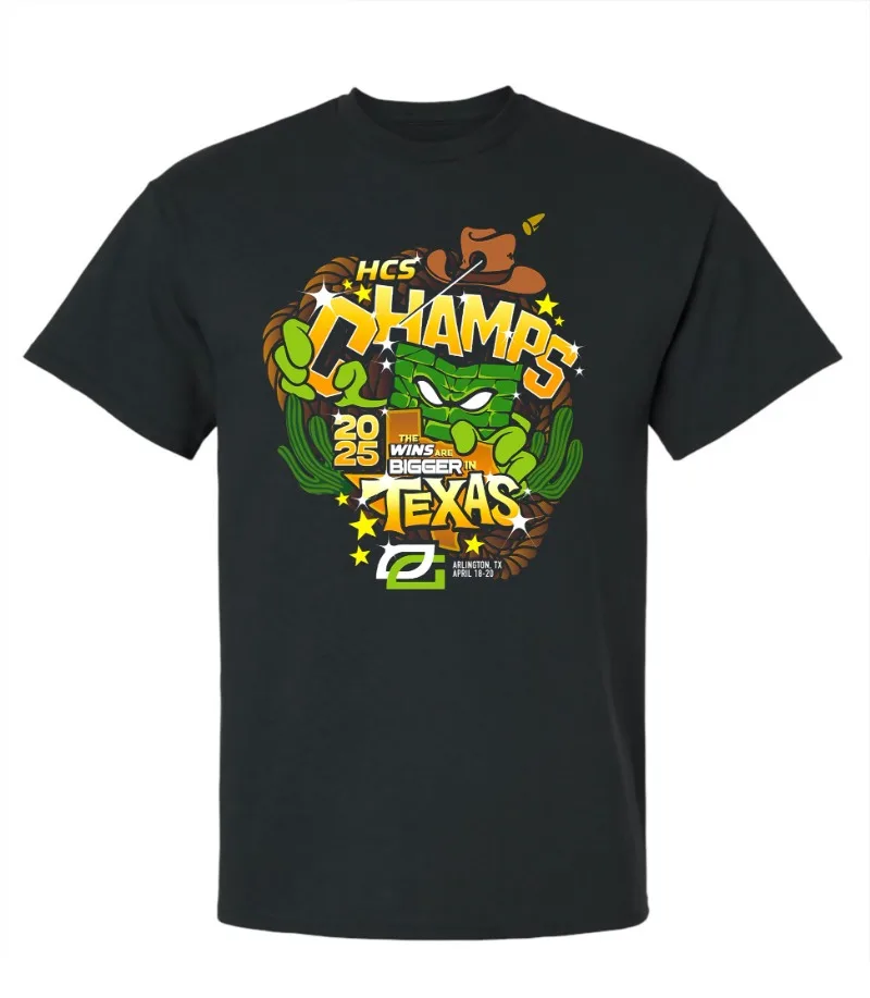 

2025 New Men's T-shirt Women's OpTic HCS Major 1 Champions Tee Cotton Casual Retro Short Sleeved T-shirt Men's Streetwear Tshirt