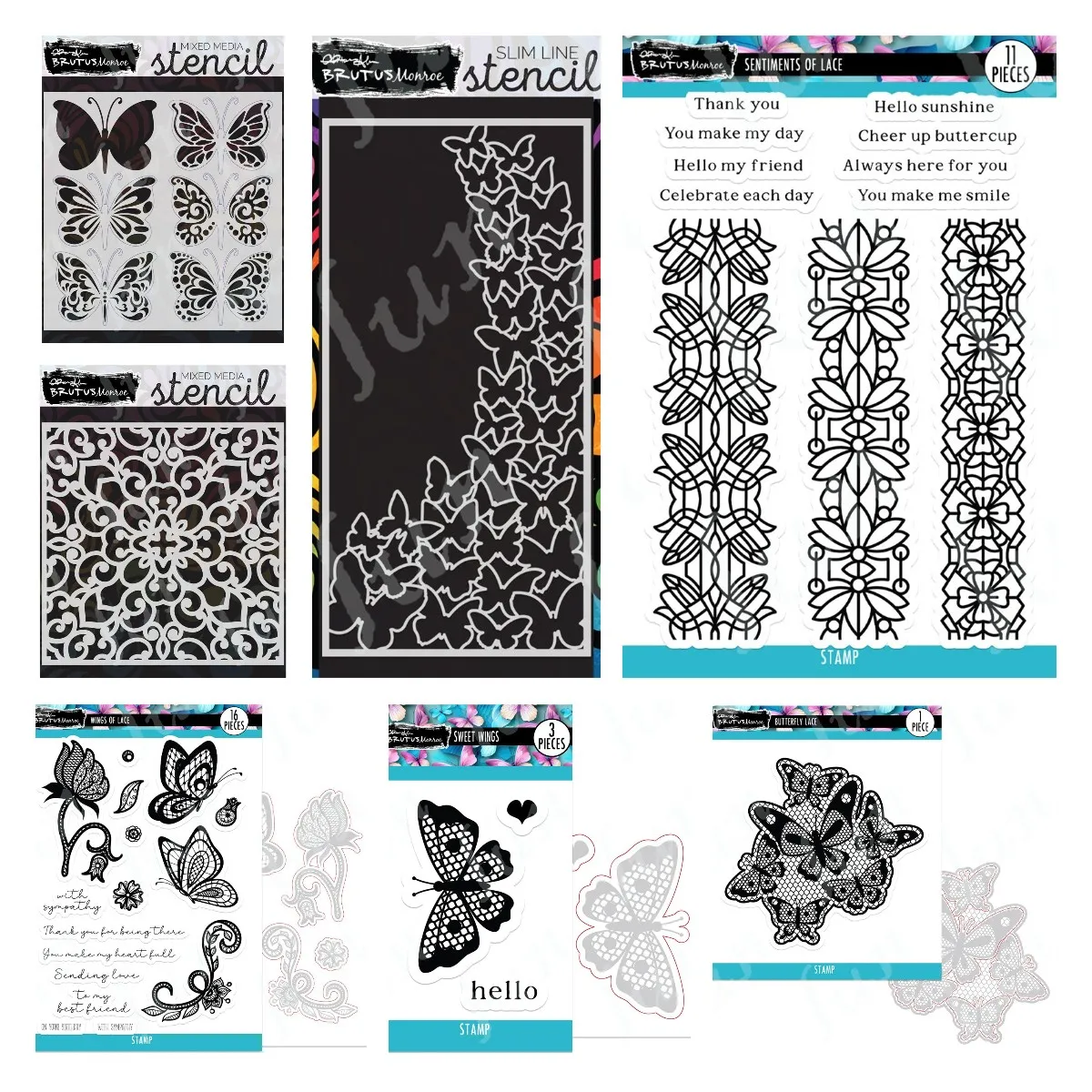 

Butterfly Lace Slimline Layered Stencils Frames Metal Cutting Dies Stamps Sets for DIY Craft Paper Card Scrapbooking Decoration