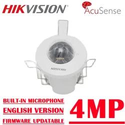 새로운 Hikvision DS-2CD2E43G2-U 4MP POE AcuSense 천장 내장 마이크 고정 미니 돔 네트워크 IP 카메라