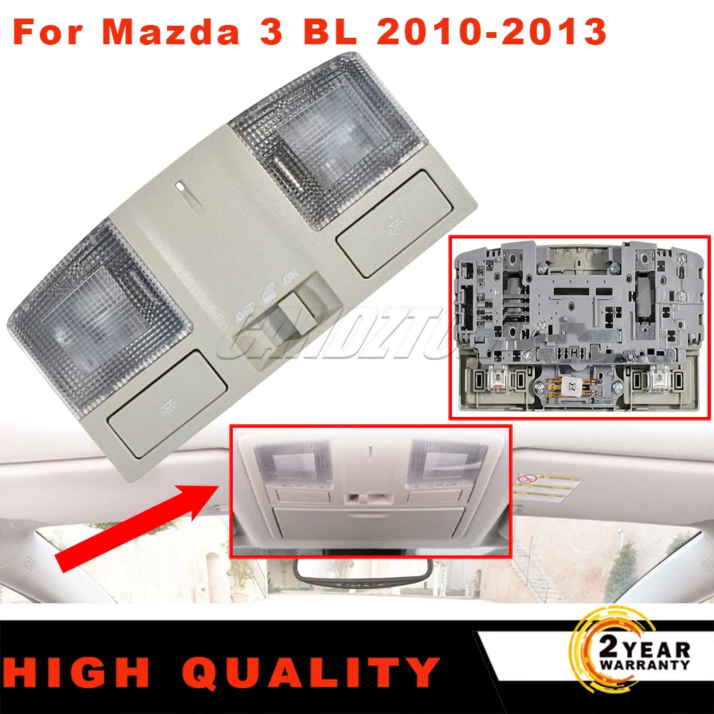 

New Interior Roof Light Grey 12V Reading Lights Assembly Car Accessories For Mazda 3 BL 2010 2011 2012 2013 Front Ceiling Lamp