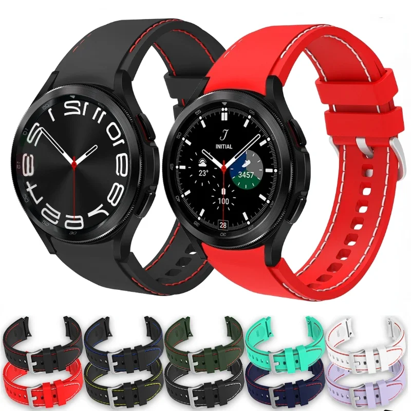 

No Gap Silicone Strap for Samsung Galaxy Watch 7 6 5 4 40mm 44mm Bracelet Band Watch 4/6 Classic 42mm 46mm 43mm 47mm 5 Pro 45mm