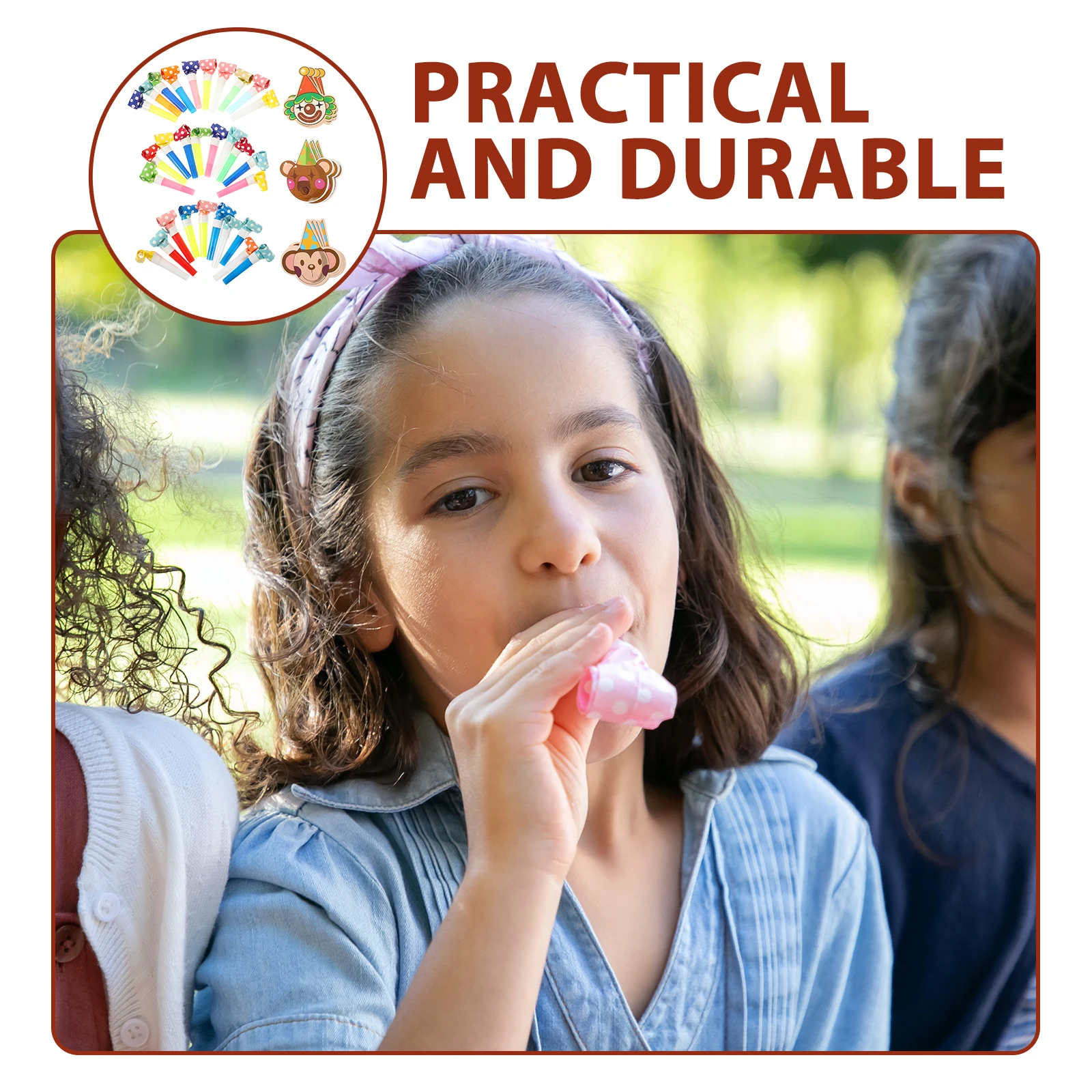 

30Pcs Party Blowers Cartoon Noisemakers Musical Blowouts Bright Colors Birthday Festive Party Horns Noise Makers Favors