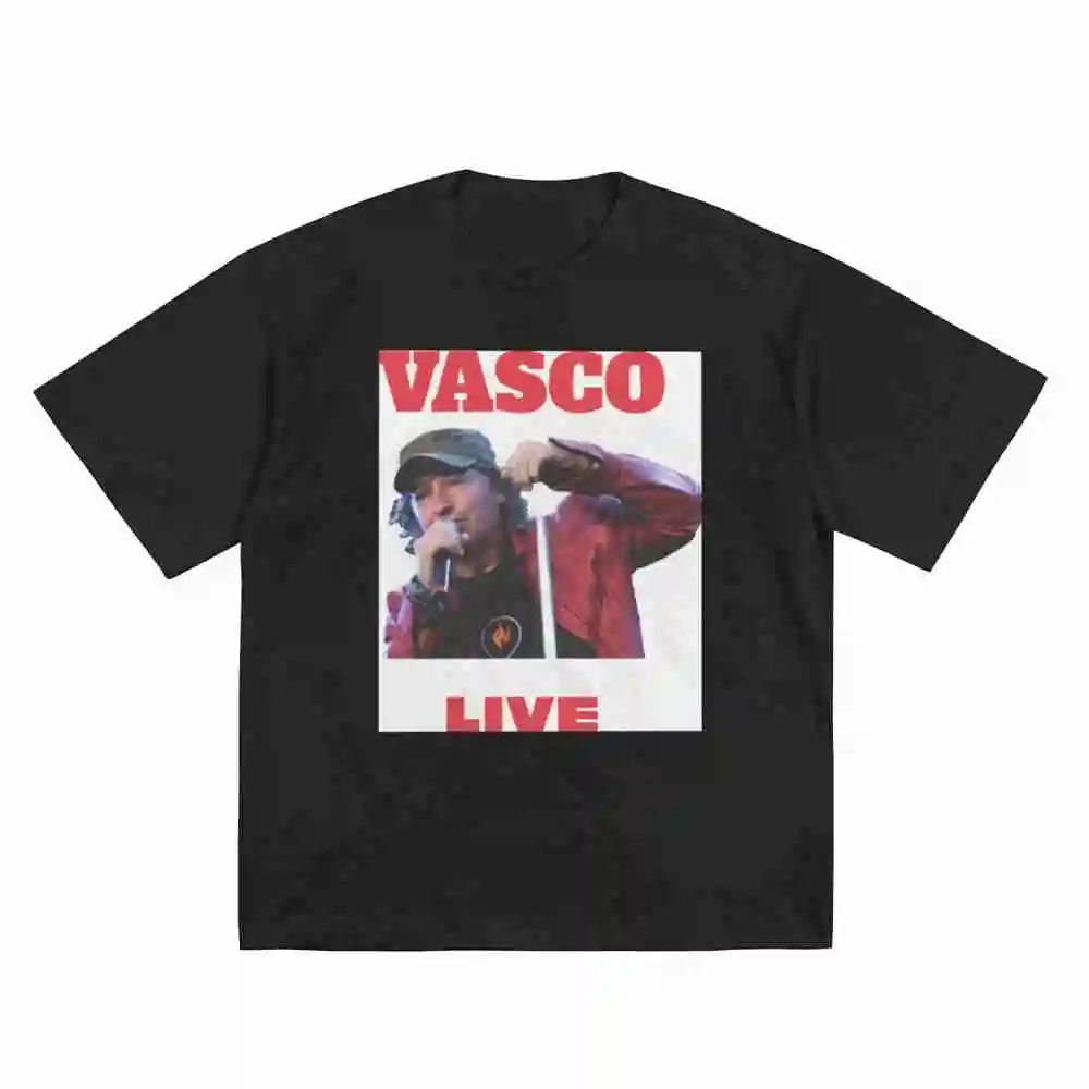 Vasco Rossi Tour Estate Short Sleeve Tee 100% Cotton T-Shirt
