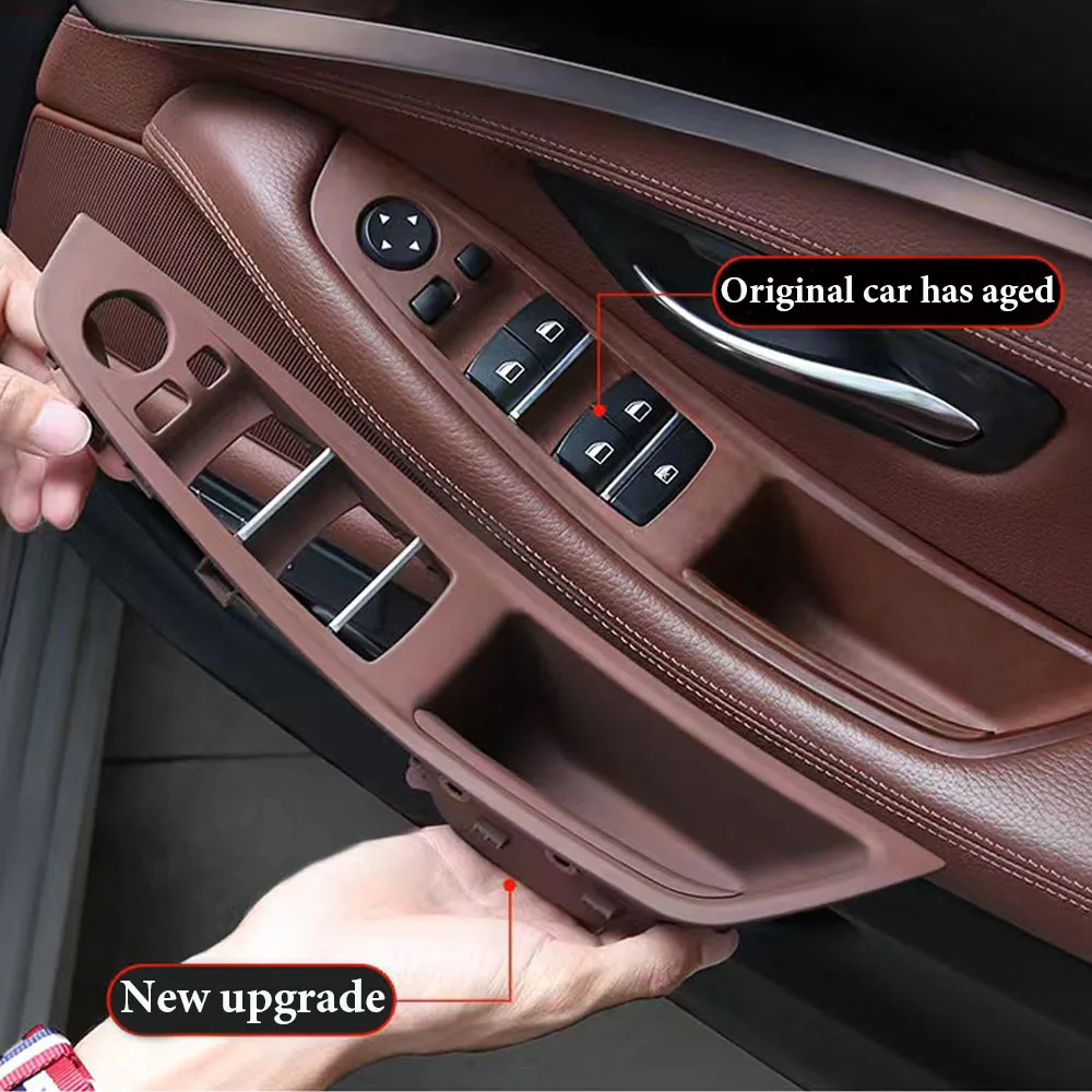 

Left Driver Side Inner Door Handle Panel Trim Beige Oyster Black For BMW 5 Series F10 F11 F18 520i 523i 525i 528i 535i