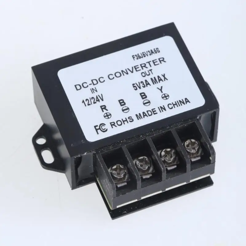 E56B Direct Current Power Converter Adapter 12~24V to 5V 3A 15W Regulation Module for Car Use Easy Installation