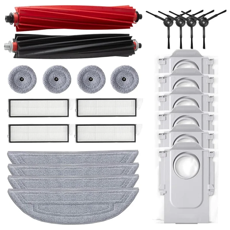 

A24P For Roborock S8 Maxv Ultra Robot Vacuum Cleaner Mian Side Brush Hepa Filter Mop Cloth Dust Bags Replacement Parts