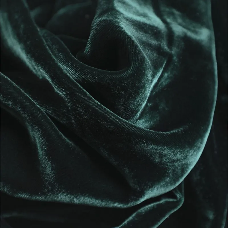 Solid color true velvet fabric silk clothing 140cm wide thickened