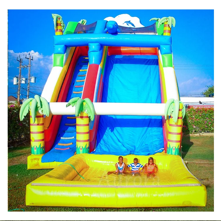 Outdoor Blow up Waterslide Bouncy Castle Inflatable Water Pool Commercial  Inflatable Backyard Water Slides