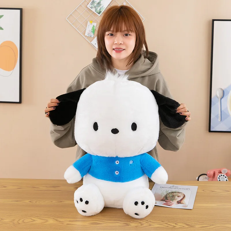 Peluche Sanrio Kawaii Pochacco Cartone animato e simpatico compagno di sonno Comodo e morbido regalo di compleanno per ragazza