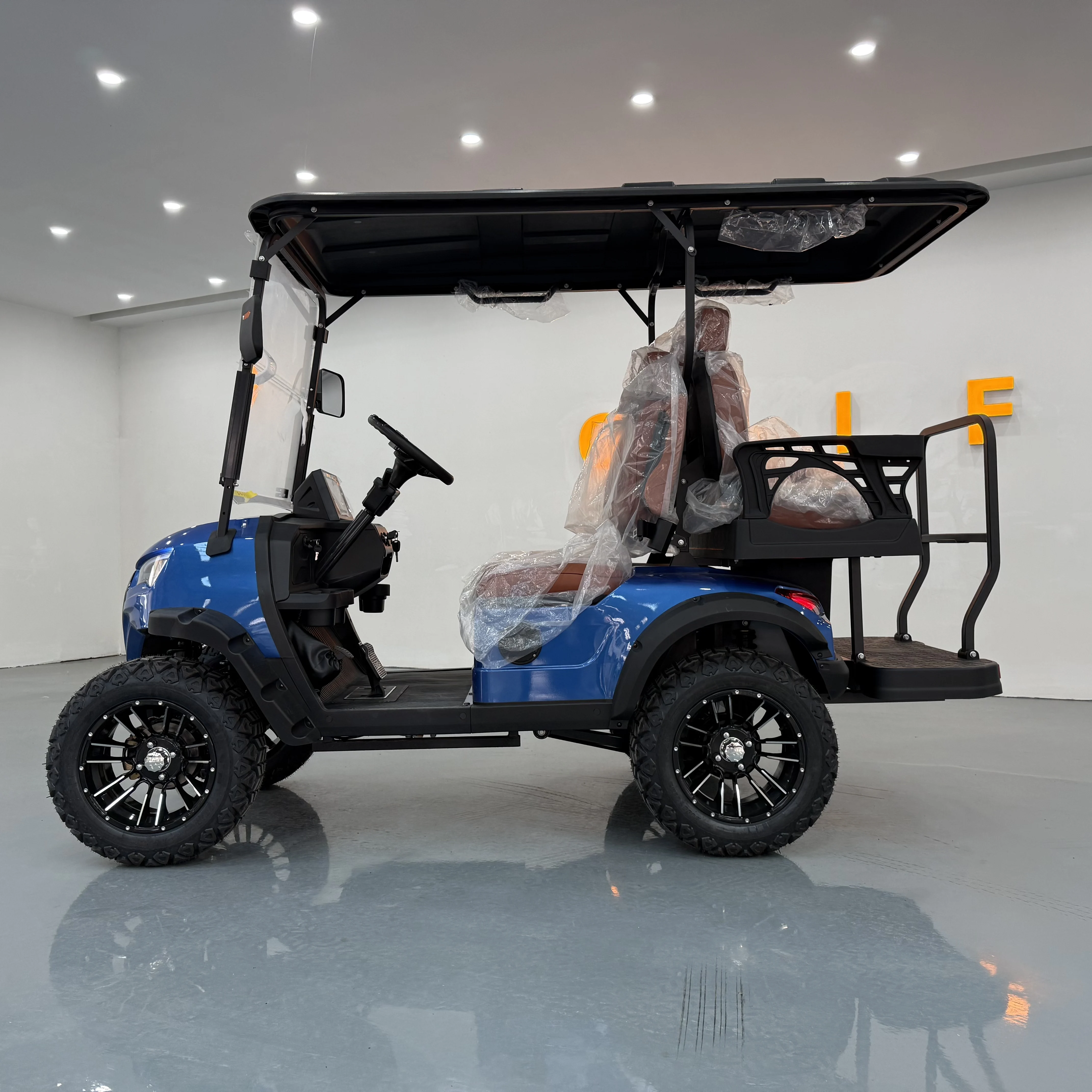 2026 Latest Design Original 6 Seater Mini High Chassis Golf Carts Lead Acid and Lithium Battery Choise Customized Electric Carts