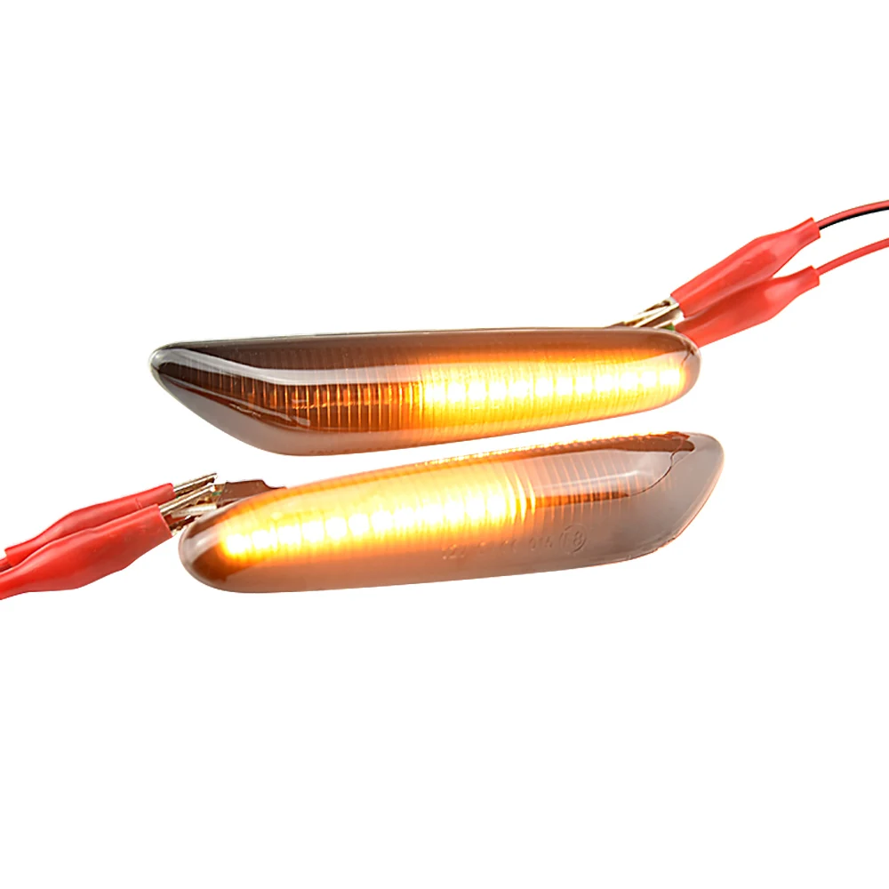 Dynamic Flowing LED Turn Signal Side Marker Light Blinker Lamp For BMW E90 E91 E92 E93 E60 E87 E82 E46