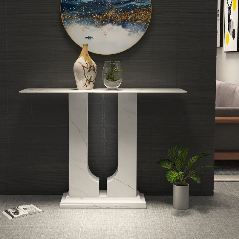 LLMM, minimalist modern ultra-narrow strip tabletop, new Chinese style sintered stone entryway table, small apartment