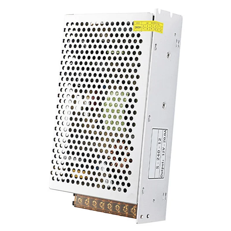 

B62B-12V Power Transformer 12V Switching Power Supply 240W 20A DC Light Bar Drive Power Adapter Easy To Use White