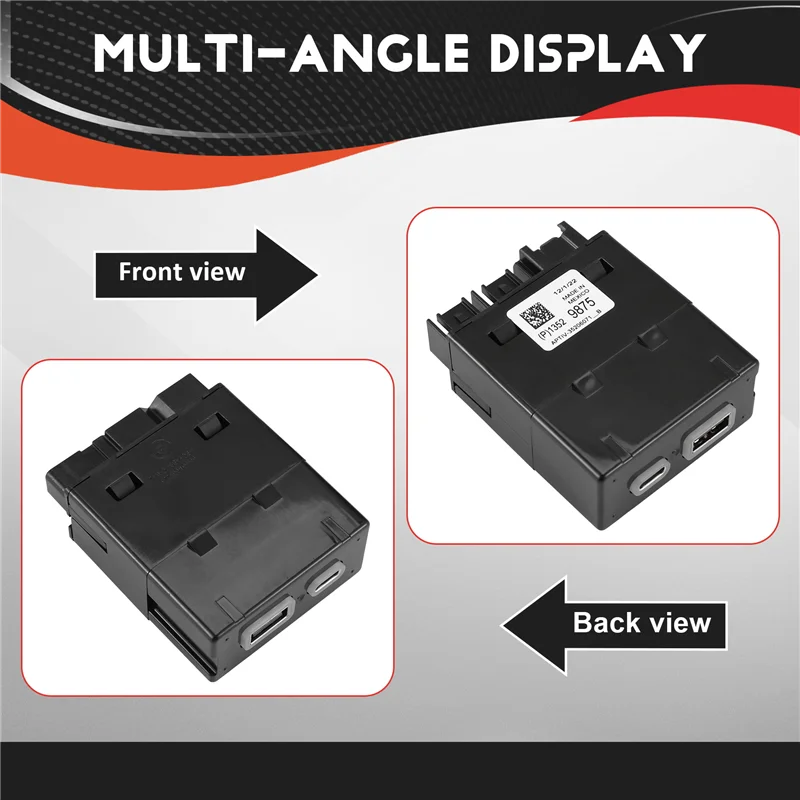 

Center Console Upper Dual USB Port Module For Blazer 2019-2022 13512382 13529875-A25R