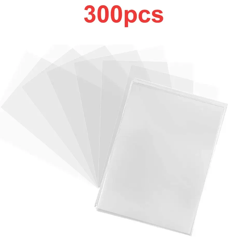 300/100 Stuks 66*91mm Kaart Mouwen Verzamelen Kaarten Opslag Speelgoed Voor Italiaanse Brainrot Trading Card Clear film Kaarthouder Protectors