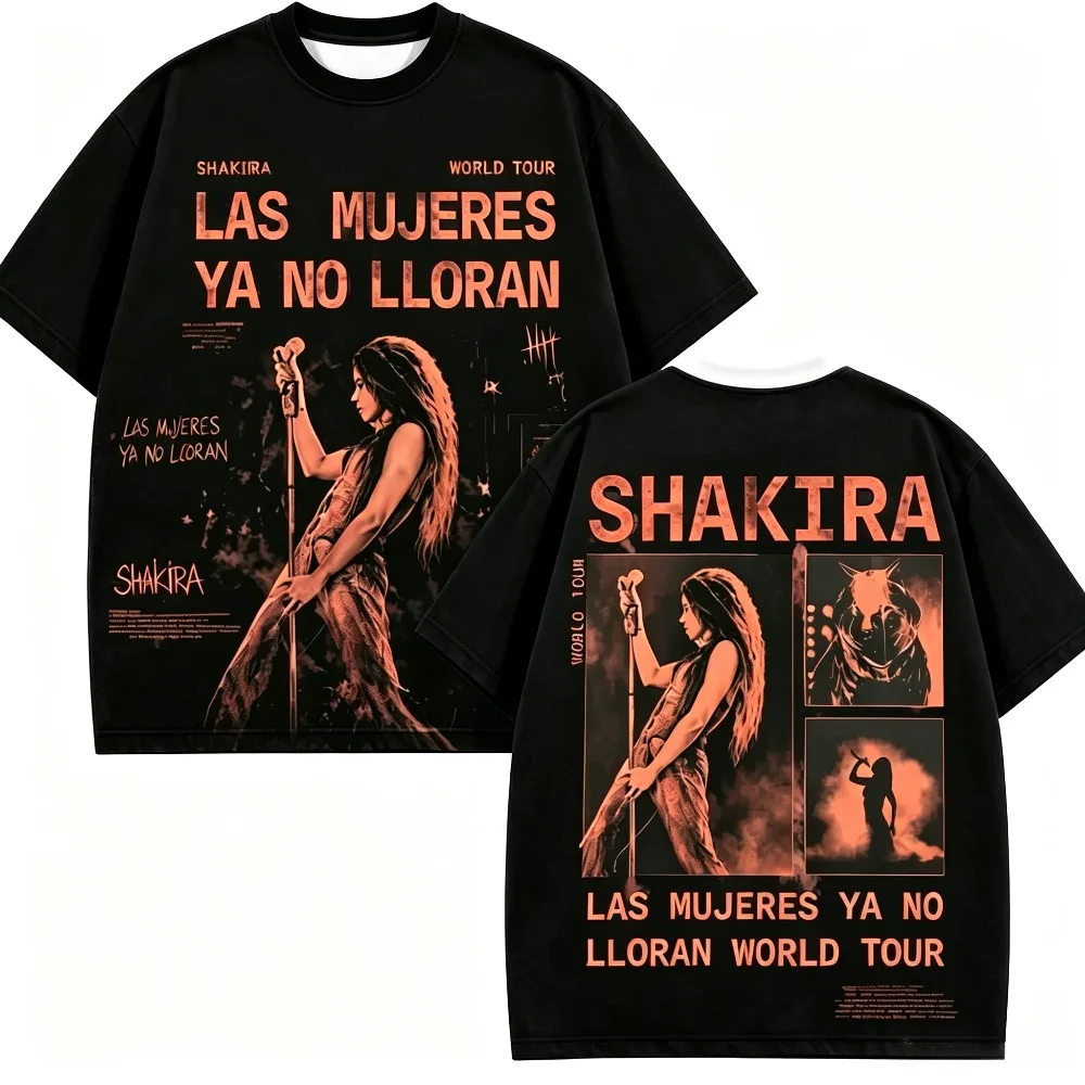 Colombian Latin Queen Shakira Summer Trendy Fashion Men's Short-Sleeved Universal for Both Men and Women Fashion T-Shirt