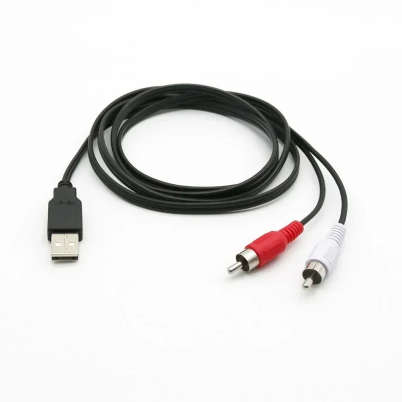 1pcs 1.5M USB To RCA Cable USB 2.0 Male To 3 RCA Male Coverter Stereo Audio Video Cable Television Adapter Wire AV  TV Adapter