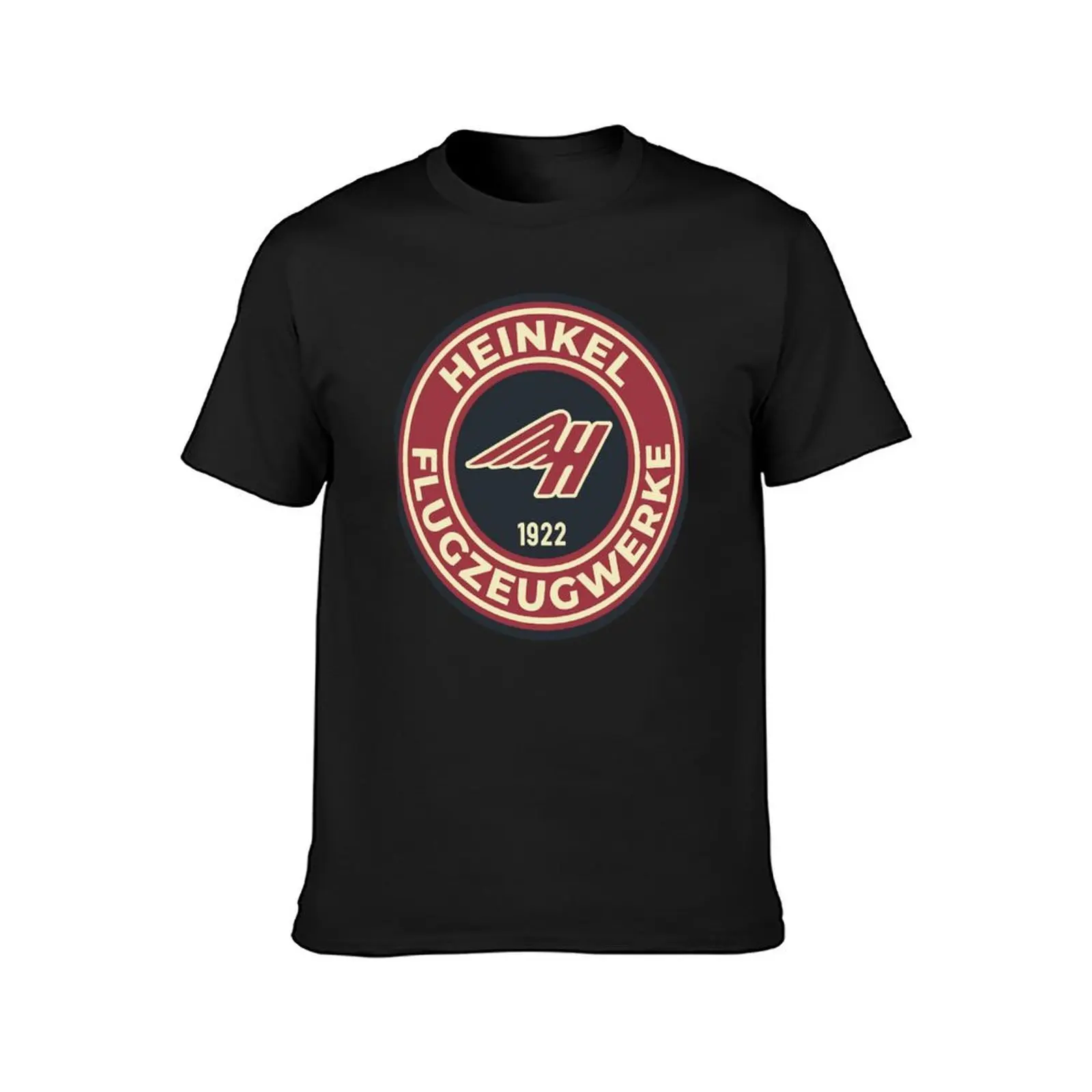 Heinkel Flugzeugwerke - Round Logo T-Shirt T-Shirt quick drying vintage tees heavyweights tshirts for men