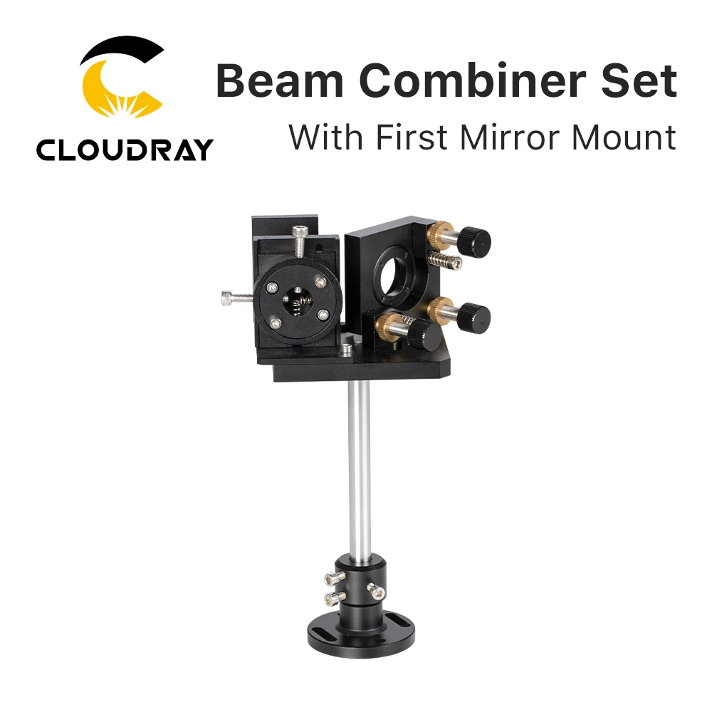 Cloudray Beam Combiner Set 25mm Laser Beam Combiner +Mirror Mount + Laser Red Pointer for CO2 Laser Engraving Cutting Machine