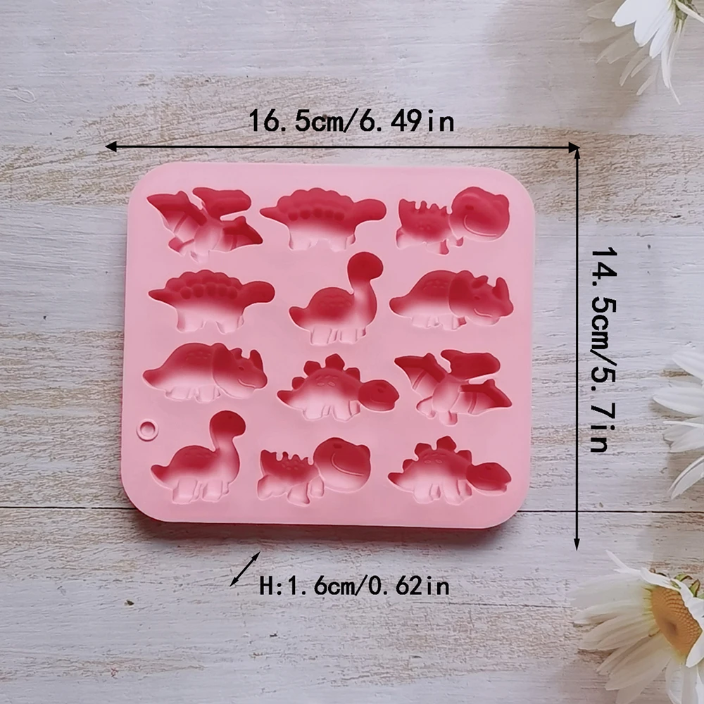 3D Dinosaur Silicone Fondant Chocolate Candy Mould Biscuit Cake Candle Soap Craft Baking Mold Decor Pastry DIY Tools