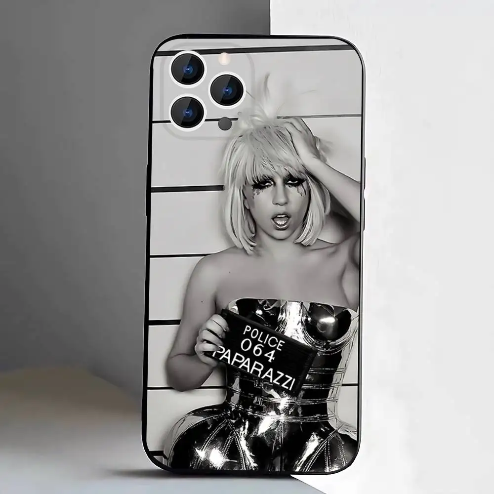Coque de téléphone Singer L-Lady-GagaS Mayhem pour iPhone 17,16,15,14,13,12,11,Pro,XS,Max,XR,Plus,E,SE4,Mini couverture souple noire