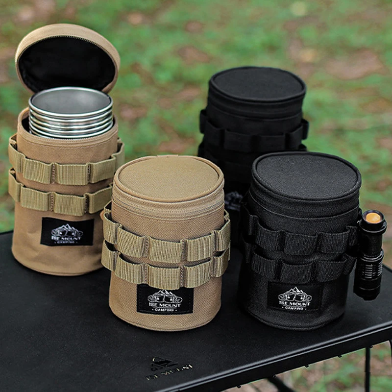 Outdoor Sports Water Bottle Bag Tactical Multifunctional Storage Bag Camping 600D Oxford Cloth Beer Glass Protective Bag image 6