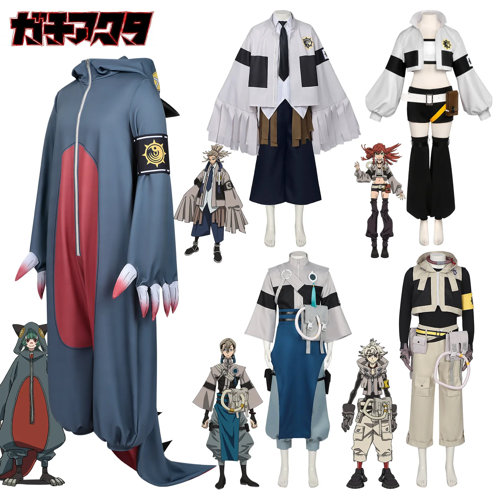 

GACHIAKUTA Cosplay Costume Riyo Zanka Rudo Tamsy Caines Anime Game Outfit Set Halloween Christmas Embroidery Top Vest Short