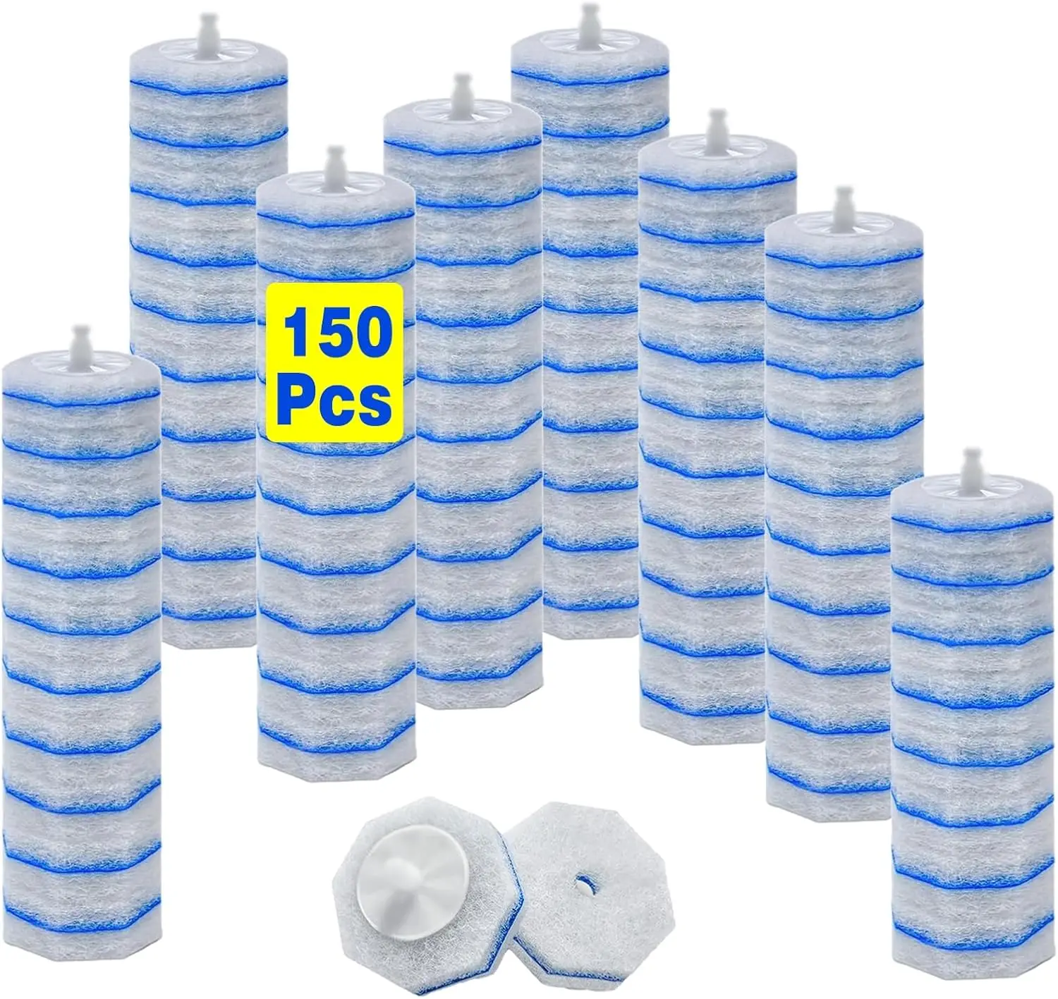 

2X Cleaning Power Upgrade Formula Toilet Wand Refills, Fits for Clorox Wand,150 Count Disposable