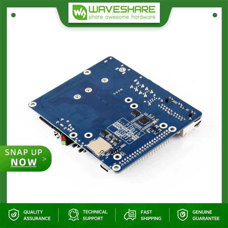 Waveshare Raspberry Pi CM5 Dual 2.5G Ethernet Base Board, Dual RJ45 Dual 4K Output