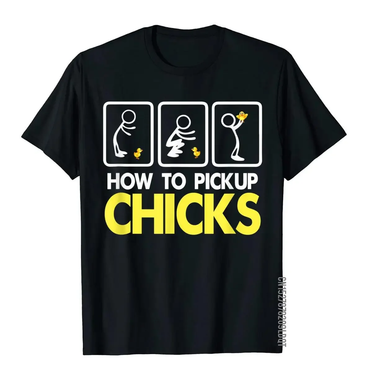 How To Pick Up Chicks Shirt Cute Pick Chicks 101 T-Shirt Cotton Tops & Tees For Men Printing Top Casual Hip Hop Short Sleeve