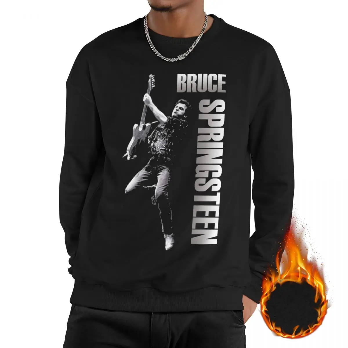 

Bruce Springsteen Cool Singer Sweatshirt For Men Women Fleece Lined Long Sleeve Shirts Warm Thick Rock Music Sweatshirts Hoodie